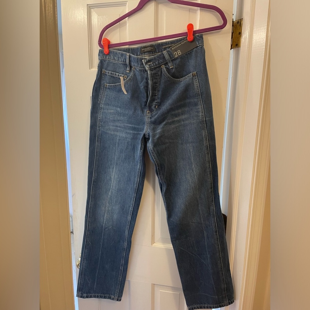 NWT banana republic high rise straight leg jeans